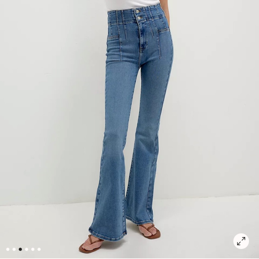 Free People Indigo Denim Pants